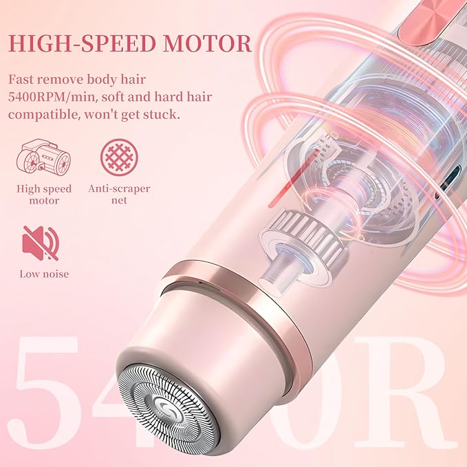QNHMPW Bikini Trimmer for Women,Electric Razors for Women,2-in-1 Dual Head Shaver- Wet/Dry Shaver Groomer, Waterproof Hygiene Razor Used for Face, Underarm, Leg, Bikini Area(Purple)-Velvo Beauty