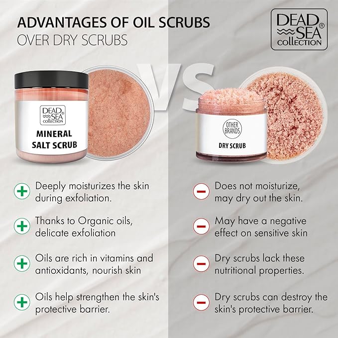 Dead Sea Collection Himalayan Salt Scrub – Exfoliating Body Scrub for Women – Moisturizing and Nourishing Skin – with Pure Oils and Dead Sea Minerals (23.28 Oz)-Velvo Beauty