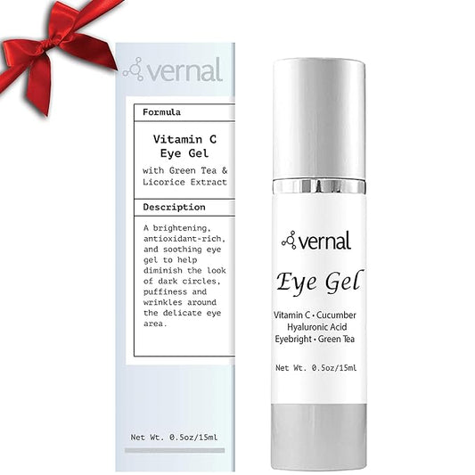Vernal Anti Wrinkle Eye Cream - Vitamin C and Hyaluronic Acid Infused Collagen Eye Cream, Dark Circle Depuffing Eye Bag Cream for Dark Circles, Puffiness, Under Eye Bags, Crows Feet & Fine Lines-Velvo Beauty