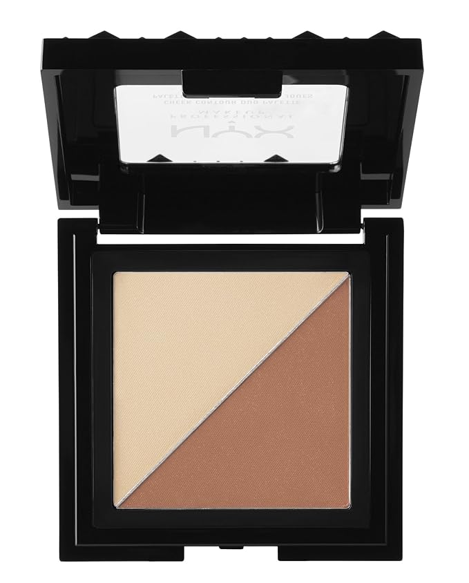 NYX PROFESSIONAL MAKEUP Cheek Contour Duo Palette, Perfect Match, 0.18 Ounce-Velvo Beauty