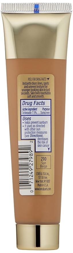 L'Oréal Paris Visible Lift Blur Foundation, Sun Beige, 1.3 fl. oz.-Velvo Beauty