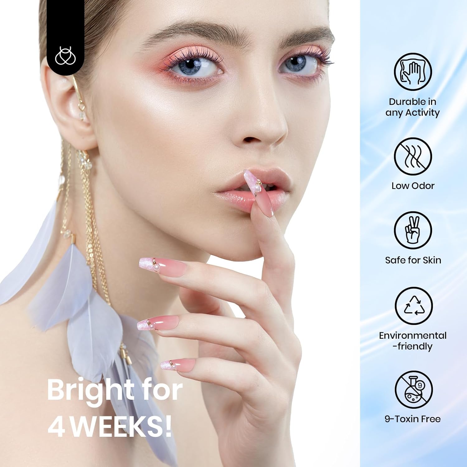 Beetles Pearl Gel Nail Polish - Swirling Clouds 15ML Pearl White Gel Polish Shimmer Mermaid Iridescent Pearlescent Nail Polish Soak Off Uv LED Lamp Need Manicure Salon DIY Nail Art Gift for Women-Velvo Beauty