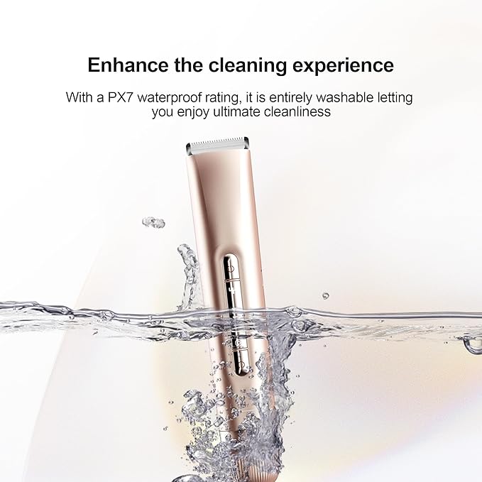 2 in 1 Women's Bikini Line Trimmer & Body Groomer,2025 Upgrade Dual Head Shaver Women, Wet & Dry Waterproof Electric Bikini Trimmer for Face Leg Arm Intimate Areas,Pink Rose-Velvo Beauty