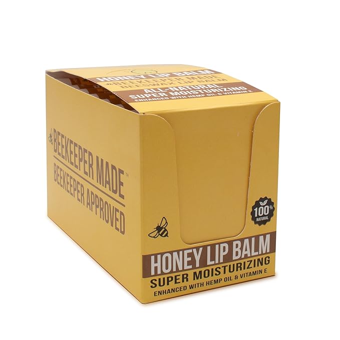 Beekeeper Made Beeswax Bulk Lip Balm, 40 Count Honey Flavor | For Men, Women, and Children. Great for Gifts, Showers, & More-Velvo Beauty