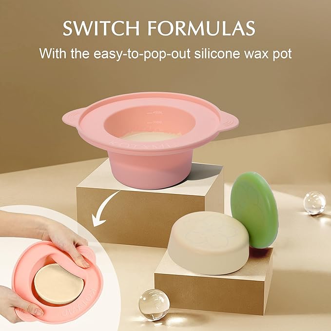 KOTAMU Waxing Kit Black Digital Wax Kit for Women Men Sensitive Skin Hard Waxing Pot for Eyebrow Face Leg Underarm Coarse Soft Hair Removal Professional Wax Warmer with 25 Accessories for Home Salon-Velvo Beauty