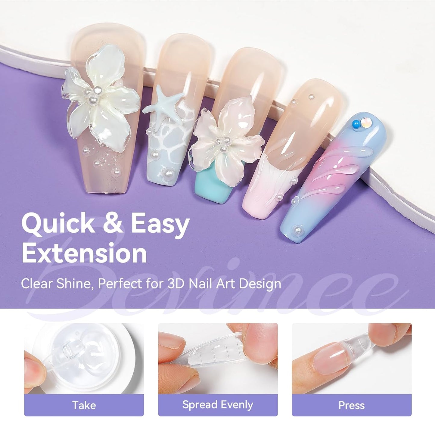 Sculpting Gel for Nail Art and 15ml Nail Glue, Solid Builder Gel for Nails Clear Non-Stick Hand For Modeling, Sculpture, Nails Extension UV/Led Manicure DIY At Home-Velvo Beauty