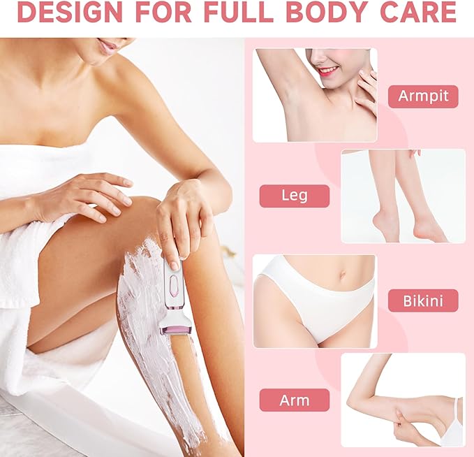 RUIM Electric Razor for Women, 4-in-1 Bikini Trimmer, Waterproof Electric Shaver for Women, Rechargeable Painless Pubic Hair Trimmer-Velvo Beauty