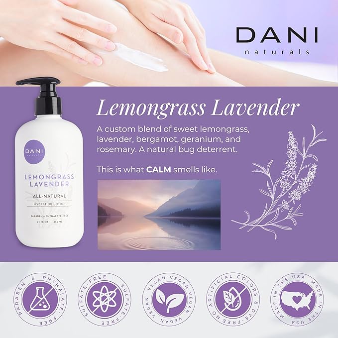 Naturals Hand & Body Lotion - Calming Lemongrass Lavender Scent, Moisturizing Lotion with Aloe Vera, Shea Butter & Vitamin E, Deep Hydration for Dry Skin, All Skin Types - 12 Oz-Velvo Beauty