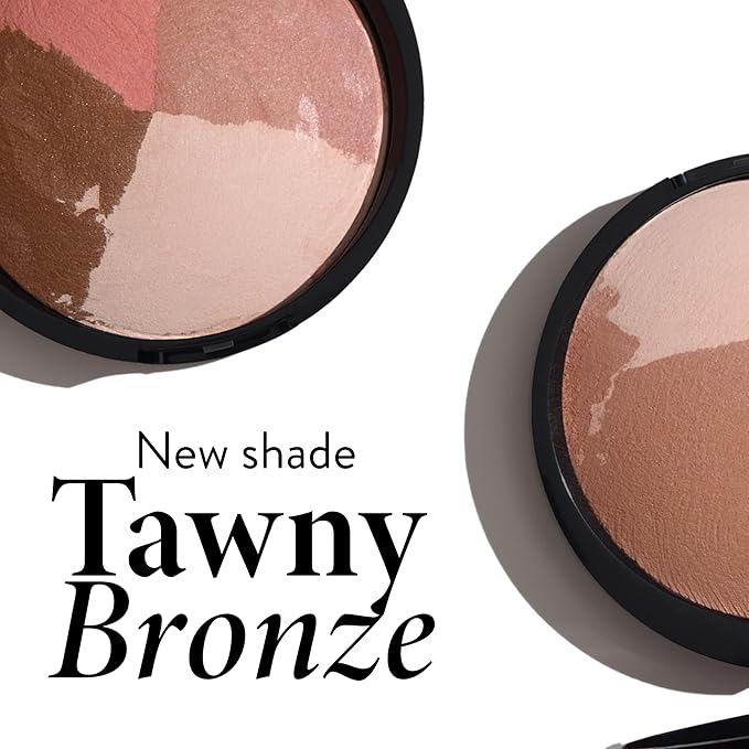 LAURA GELLER NEW YORK Baked Blush-n-Bronze Marbleized 2-in-1 Sculpting Bronzer Blush - Tawny Bronze - Contour Face with a Radiant Flush-Velvo Beauty