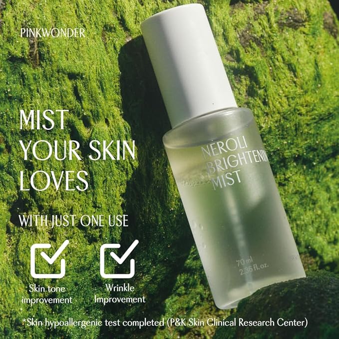 PINKWONDER Neroli Mist 2.36oz (70ml), Hydrating Facial Spray with Neroli & Jojoba Oil, Glowing and Radiant Skin, Antioxidant, Korean Skincare-Velvo Beauty