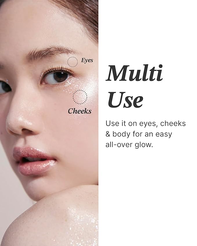 Glint Dewy Highlighter (Diamond Veil, 0.08oz) - Luminous Glow, Infused with Micropearls, Shiny Illuminator. Rich Pigment & Silky Touch, Korean Makeup.-Velvo Beauty