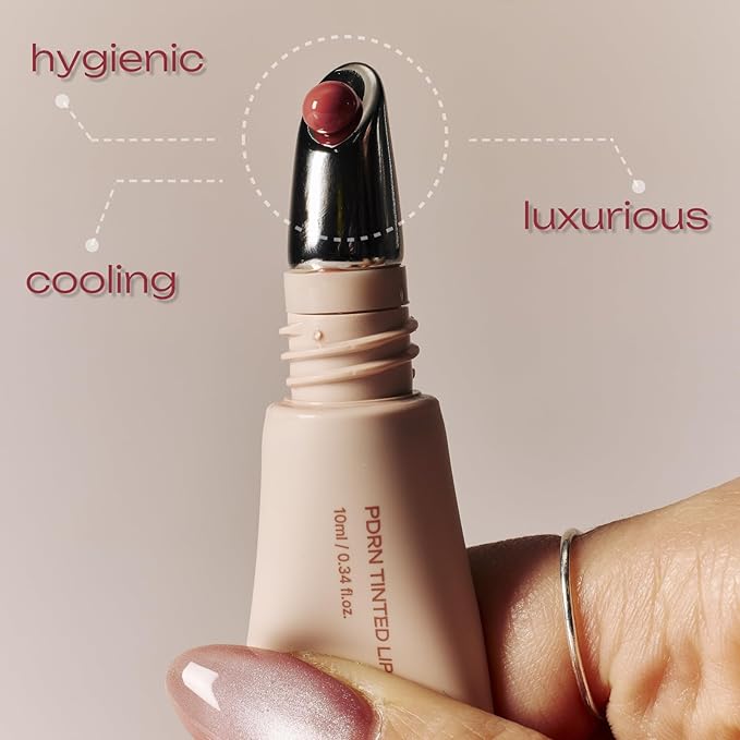 PDRN Tinted Lip Serum – High Gloss Ultra Hydrating Natural Glow, Non-Sticky Volumizing Color Glaze with Long-Lasting Shine, Nourishing Moisturizing Repair for Chapped Lips (0.34 oz)-Velvo Beauty