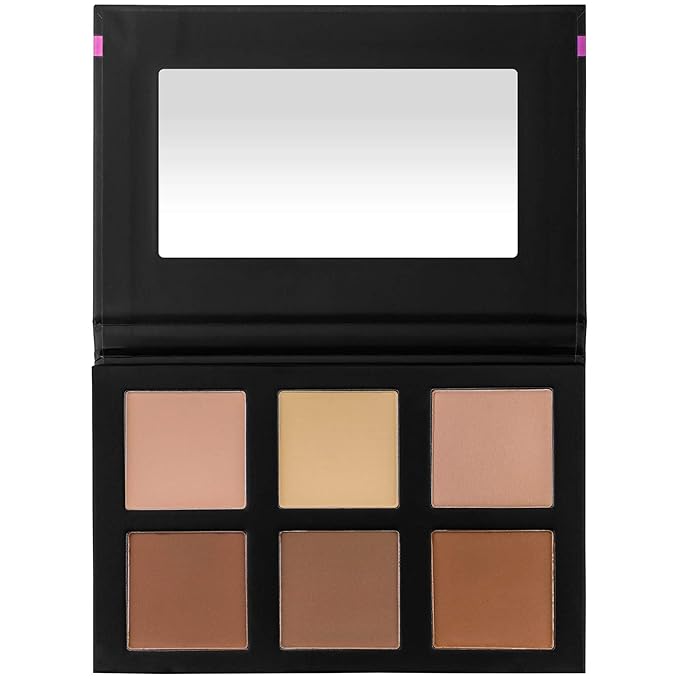 SHANY Powder Contour & Highlight Makeup Palette with Mirror - 6 Color Contour Palette - CONTOUR-Velvo Beauty