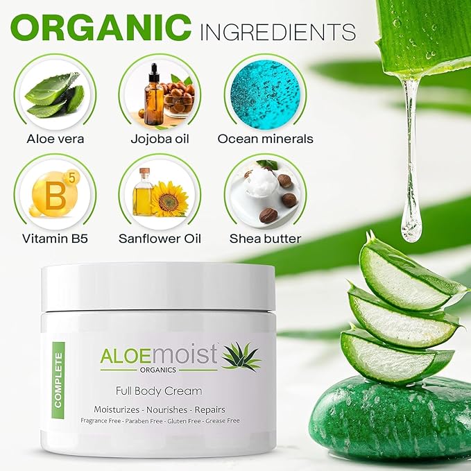 Organic Aloe Vera Lotion - Face & Body Moisturizing Cream with Natural Aloe Vera, Vitamin E Oil, Vitamin C, Retinol Cream, Shea Butter – Anti Aging Face Moisturizer for Women, Dry Skin (2 oz)-Velvo Beauty