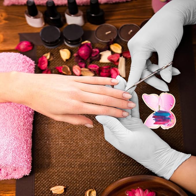 Resin Nail Art Palette: 2PCS Nail Art Palette Makeup Resin Mixing - Makeup Plate Nail Plates for Nail Art Nail Tip Holder Nail Art Display-Velvo Beauty