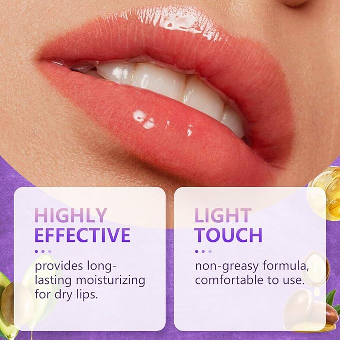 2Pcs Lip Plumper + Hydrator Lip Balm,Instant Volumizing Gloss with Hyaluronic Acid & Anti-Aging Ingredients,High-Shine Moisturizer for Smooth,Plump Lips,Cooling & Non-Sticky Formula-Velvo Beauty