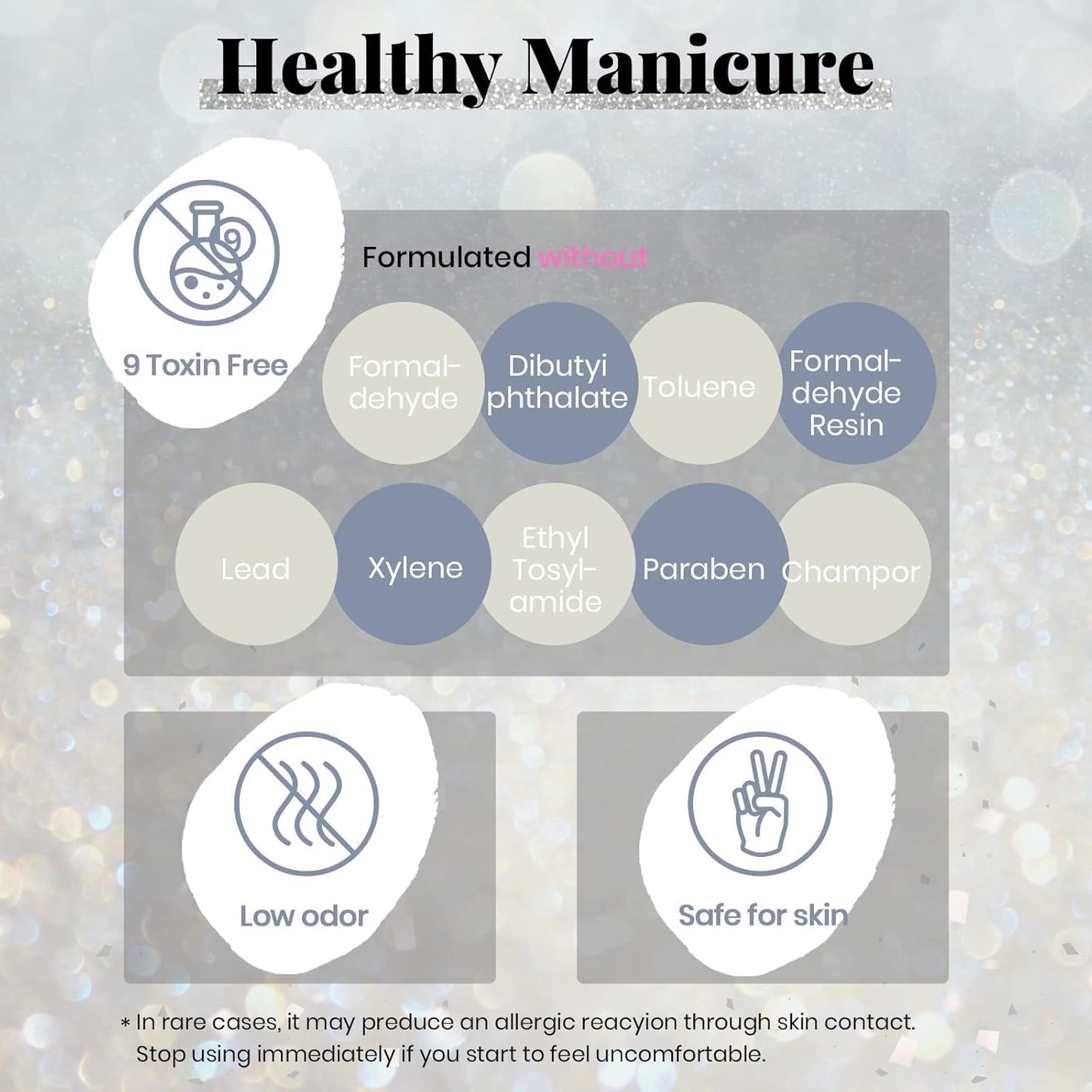 Beetles Reflective Gel Nail Polish 15ml Silver Glitter Nail Polish Shimmer Soak Off Uv LED Lamp Gel Nail Art Manicure Salon DIY Home Diamond-Velvo Beauty