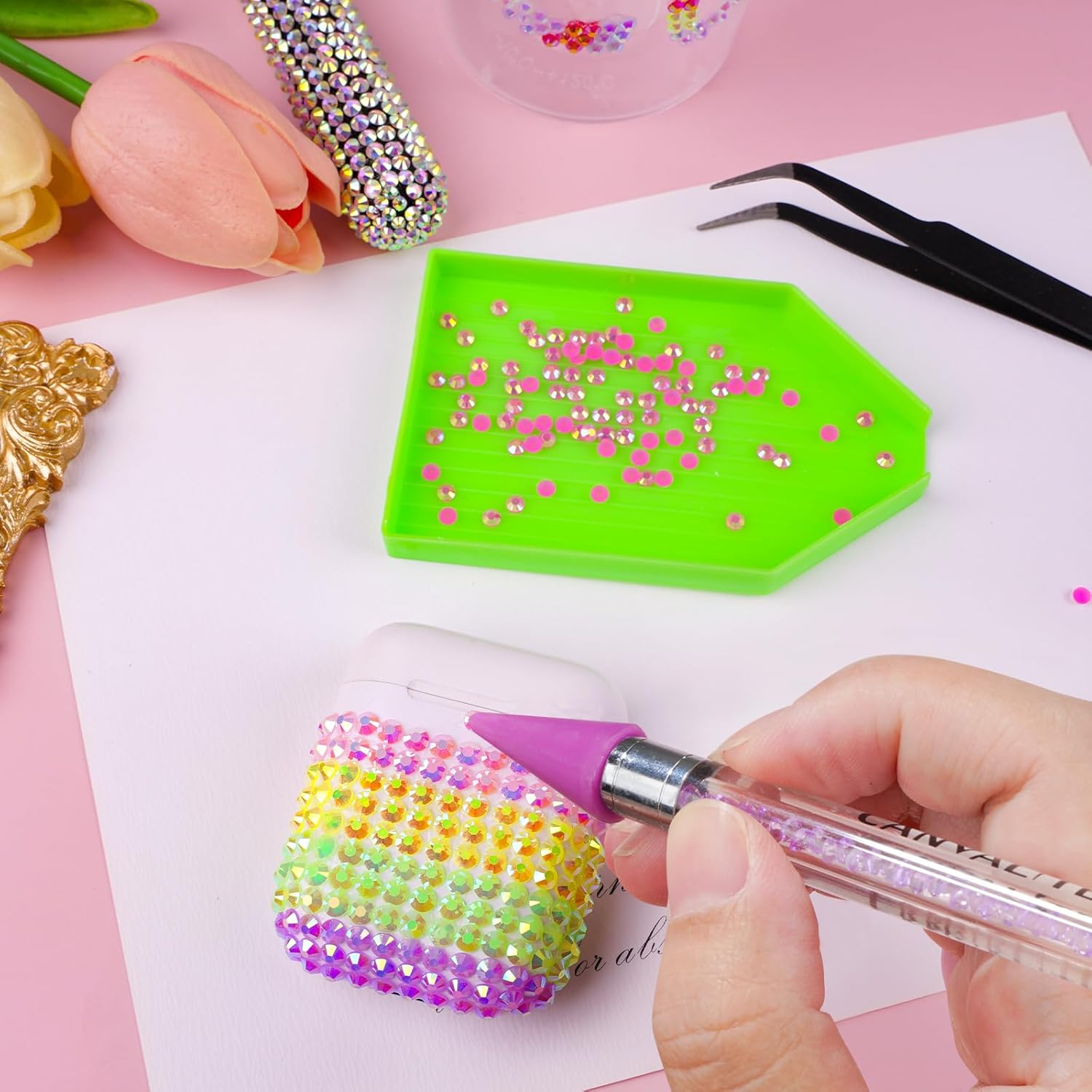 18000Pcs Resin Jelly Rhinestones for Bedazzling, Multicolor 3mm Flatback Rainbow Gems, Bedazzling Crystal with 4Pcs 2.5g Jewelry Glue, Rhinestone Picker for DIY Crafting Clothes Shoes Nail Art-Velvo Beauty