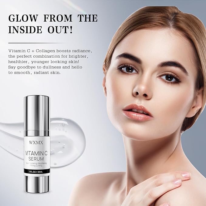 Super Vitamin C Face Serum for Mature Skin: All-in-One Hydrating Anti-Aging Formula by Vitamin C, Hyaluronic Acid, Caffeine-Firming, Lifting, Targets Dark Spots, Wrinkles, 1 fl oz (Pack of 1)-Velvo Beauty