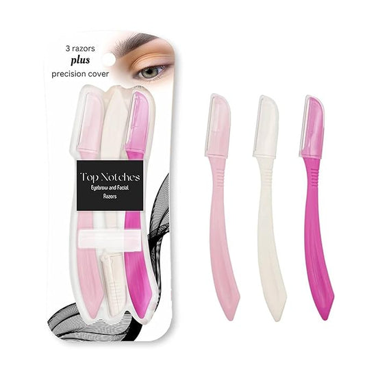 Eyebrow And Facial Razor With Precision Cover-3 Count Dermaplaning Razor For Women-Velvo Beauty