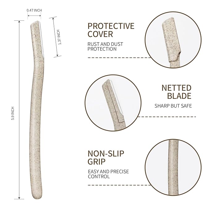 6-Pack Eyebrow Razor for Women | Dermaplane Facial Razor for Face | Hair Trimmer Face Razor for Body Use | Multipurpose Facial Hair Removal Disposable Blades Eyebrow Tool-Velvo Beauty
