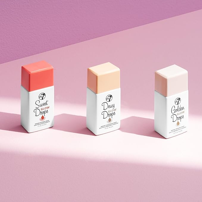 W7 Sweet Glow Drops - Liquid Blusher Drops For Brightened Skin & A Radiant Finish-Velvo Beauty