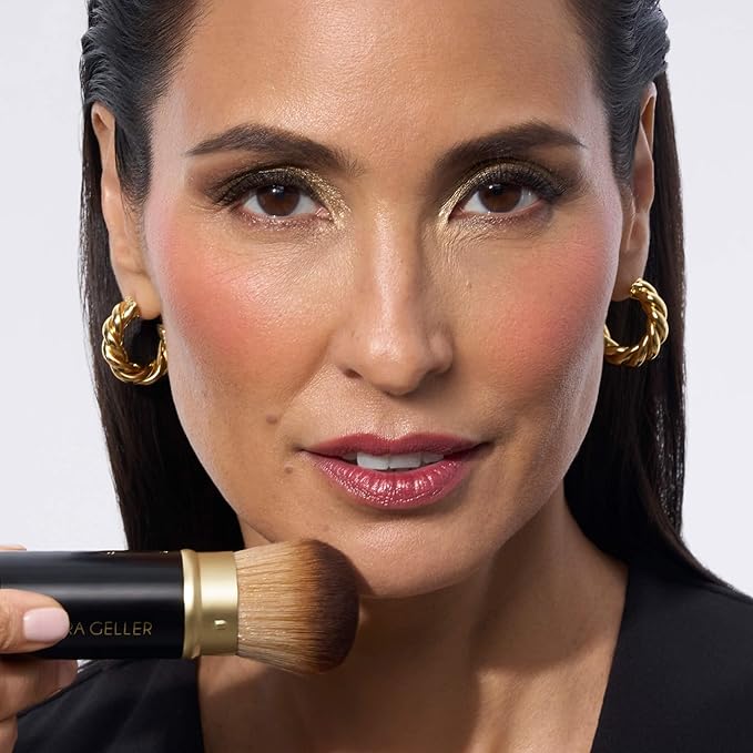 LAURA GELLER NEW YORK Retractable Airbrush Kabuki Brush for All Face Makeup & Foundation for Liquid, Cream and Powder Face Makeup With Aluminum Handle-Velvo Beauty
