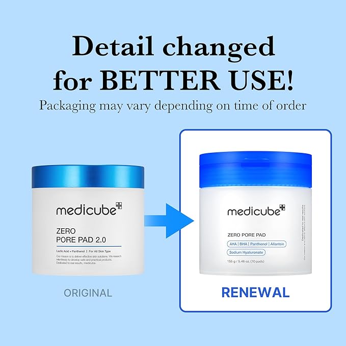 Medicube All-in-One Duo for Pore and Skin Texture Care: Zero Pore Pads 2.0 and Zero Pore Blackhead Mud Facial Mask-Velvo Beauty