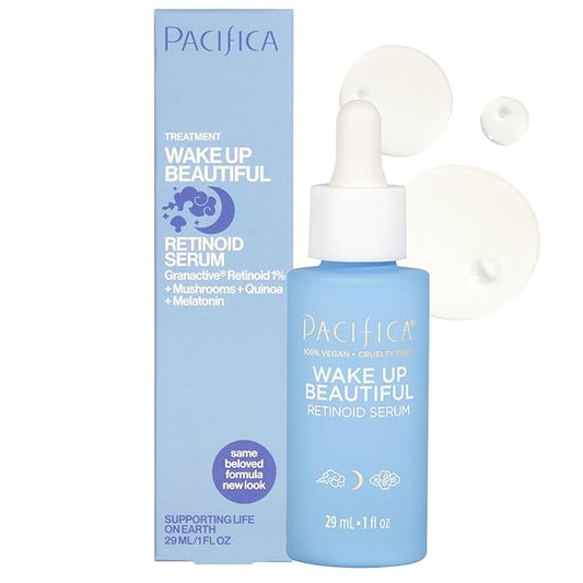 Pacifica Retinol Serum for Face - Wake Up Beautiful Retinoid Night Face Serum - Anti-Aging Skin Care & Skin Brightening - Retinol, Collagen & Antioxidants Vegan & Cruelty-Free Dermatologist Tested-Velvo Beauty