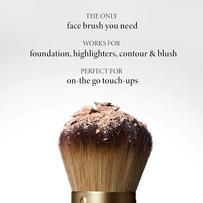 LAURA GELLER NEW YORK Retractable Airbrush Kabuki Brush for All Face Makeup & Foundation for Liquid, Cream and Powder Face Makeup With Aluminum Handle-Velvo Beauty