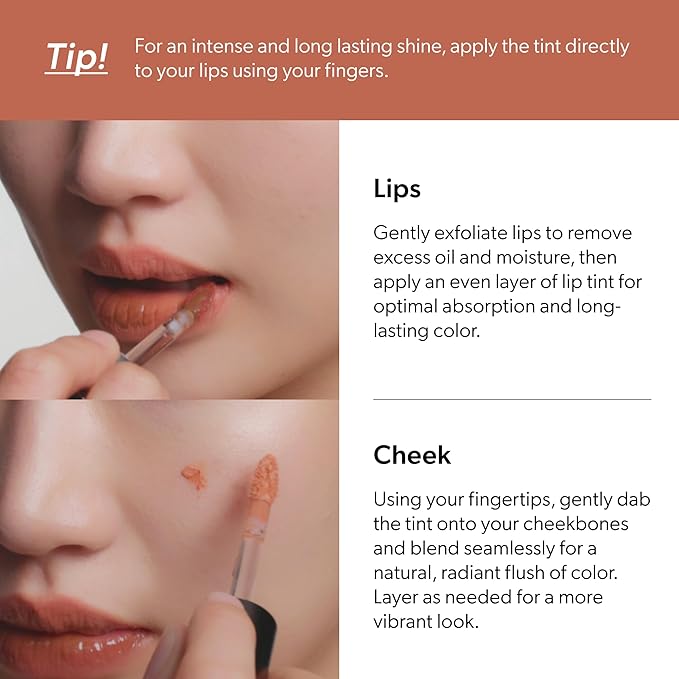 ENTROPY Makeup 2-in-1 Charm Shiny Glowy Lip & Cheek Gloss Tint Keychain, High Pigment Glossy Lip Color & Plumping Gloss, C5 Amber Charm-Velvo Beauty