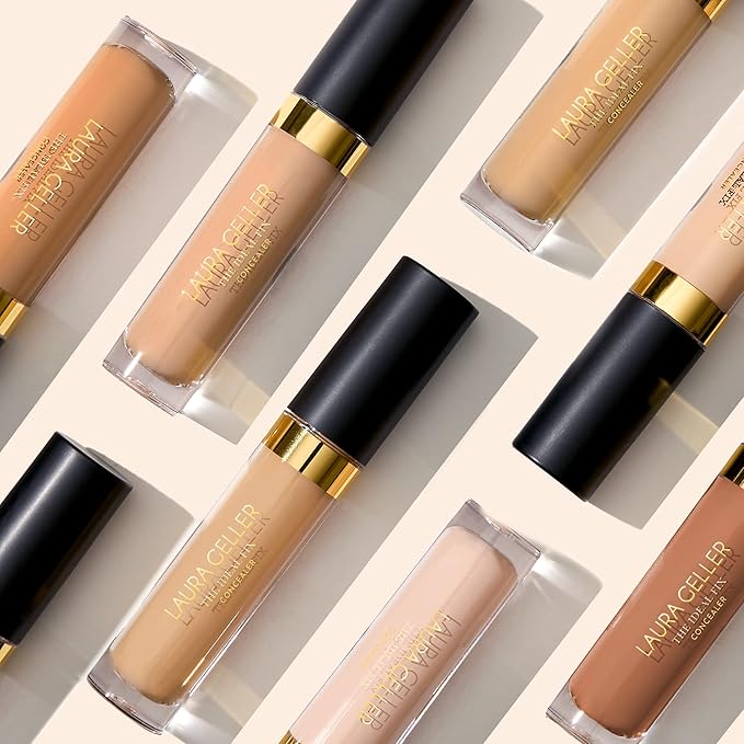 LAURA GELLER NEW YORK The Ideal Fix Concealer - Medium - Buildable Medium to Full Coverage Liquid Concealer - Covers Under Eye Dark Circles & Blemishes - Long-Lasting-Velvo Beauty