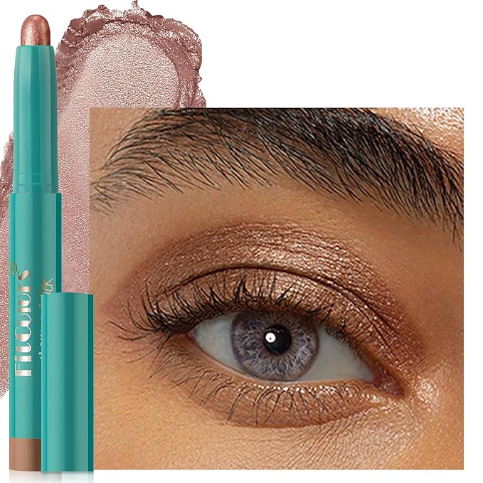 Eyeshadow Stick, Eye Brightener Stick Shimmer Smooth Cream Eyeliner Pencil Long Lasting Waterproof Glitter Highlighter Eye Shadow Makeup, Mauve Taupe-Velvo Beauty
