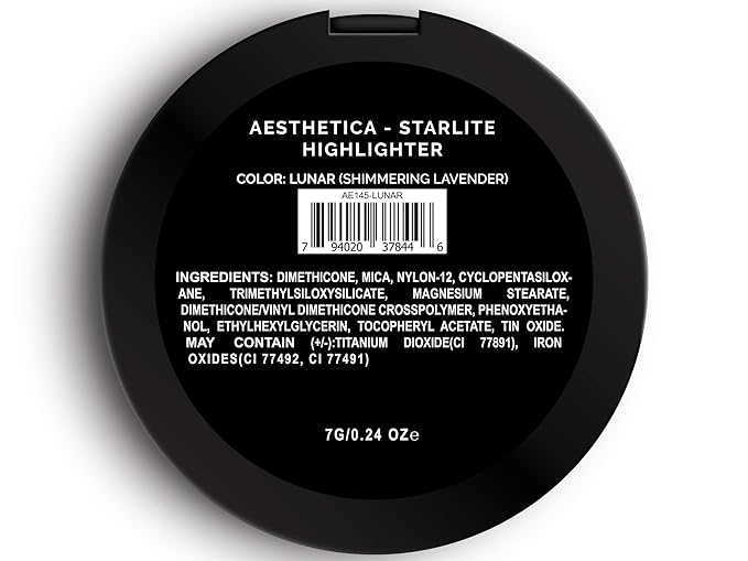 Aesthetica Starlite Highlighter - Metallic Shimmer Highlighting Makeup Powder - Lunar (Shimmering Lavender)-Velvo Beauty