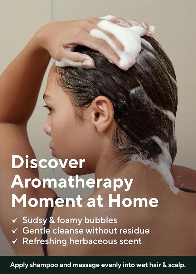 AROMATICA Rosemary Scalp Scaling Shampoo (2 packs) - Korean Hair Care with Thinning Hair Loss Natural Rosemary Essential Oil for Women Hair Growth - Free from Sulfate, Silicone, and Paraben (13.53 oz)-Velvo Beauty