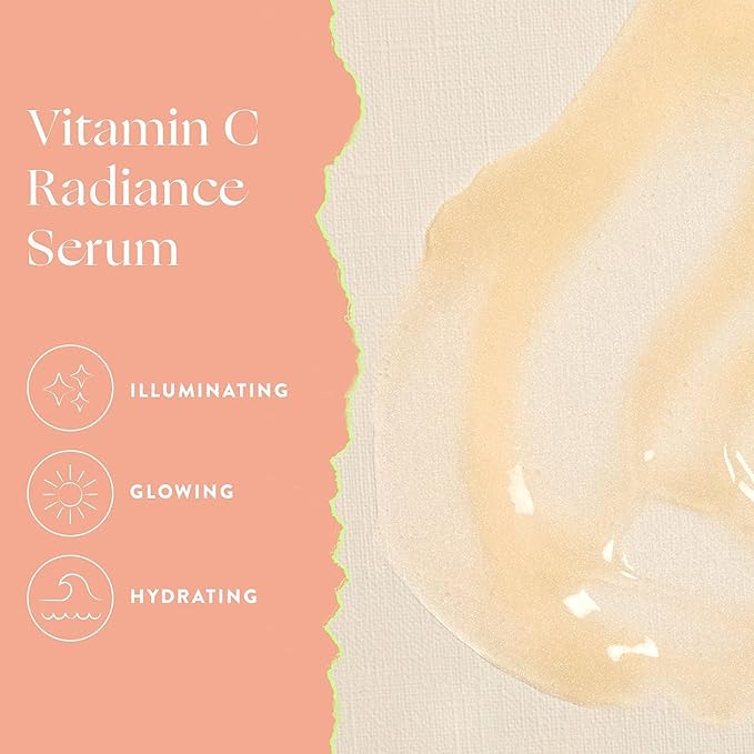 Honest Beauty Vitamin C Radiance Brightening Serum | Improves Skin Tone + Complexion | Vitamin C, Pearl, Hyaluronic Acid | EWG Verified + Cruelty Free | 1 fl oz-Velvo Beauty