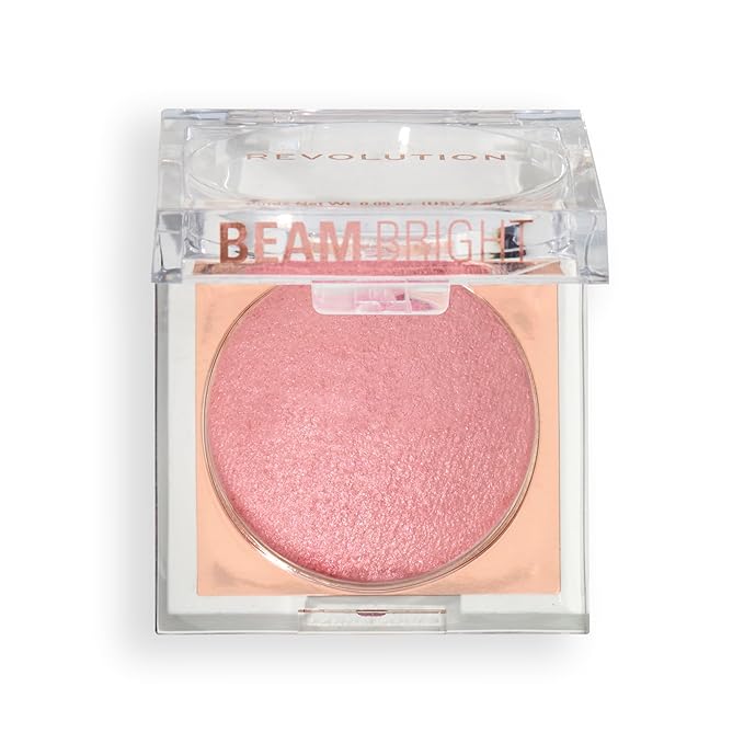 Revolution, Beam Bright Blush, Blendable & Buildable Face Powder Blush, Luminous Finish for Radiant Cheeks, Vegan & Cruelty-Free, Pink Party, 0.09 Oz-Velvo Beauty