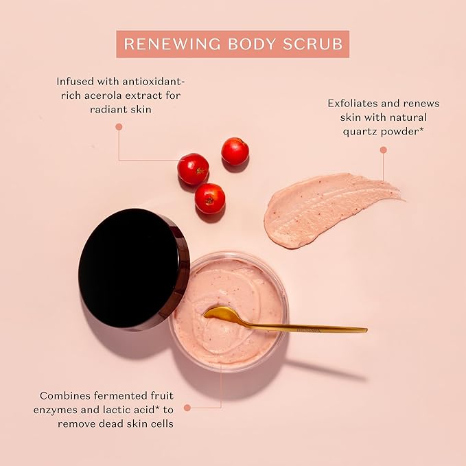 Nativa SPA by O Boticario Acerola Cherry Renewing Body Scrub, Gentle Exfoliation for Smooth, Radiant Skin, 7.05 Ounce (200g)-Velvo Beauty