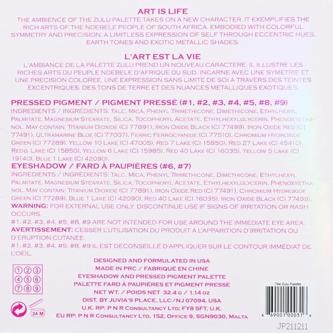 Juvia's Place The Zulu by Juvia's Eyeshadow Palette-Velvo Beauty