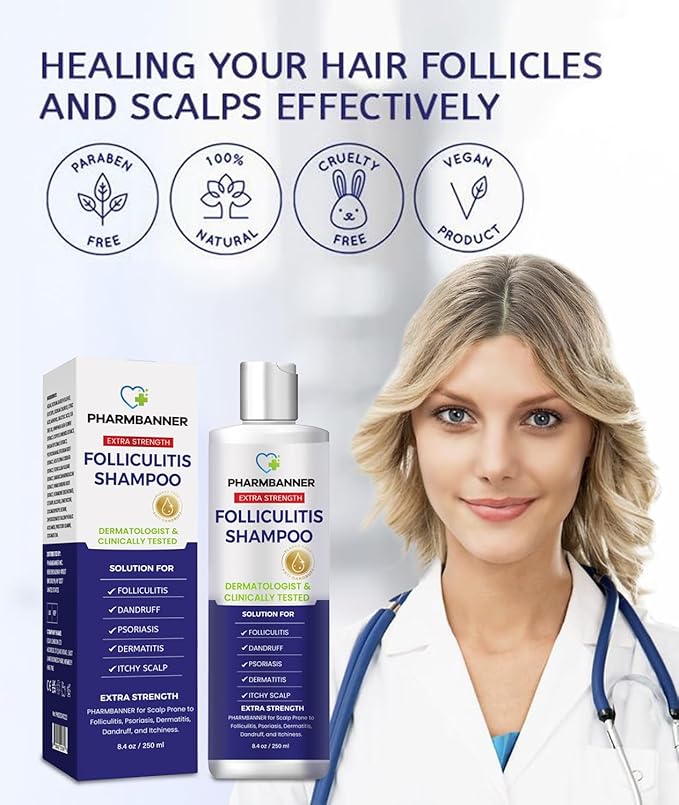 Anti-Fungal Shampoo for Itchy, Dry Scalp – Supports Scalp Health, Helps with Folliculitis, Seborrheic Dermatitis & Scalp Flaking-2 Pack-Velvo Beauty