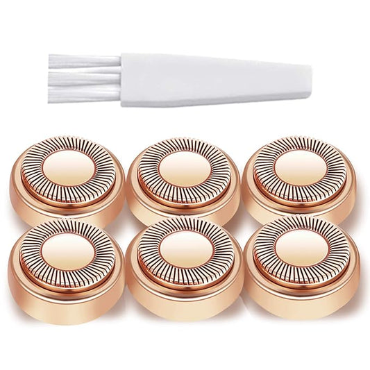Facial Hair Remover Replacement Heads: Compatible with Finishing Touch Flawless Facial Hair Removal Tool for Women As Seen On TV 18K Gold-Plated Rose Gold (Generation 1 Single Halo)-Velvo Beauty