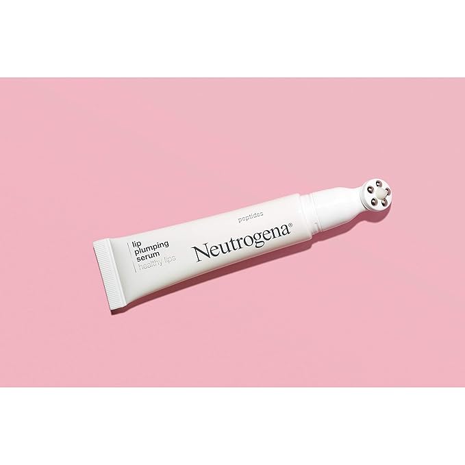 Neutrogena Healthy Lips Plumping Serum, Lip Enhancer with Peptides Nourishes and Promotes the Appearance of Naturally Fuller and Plumper-Looking Lips, 0.5 fl. oz-Velvo Beauty
