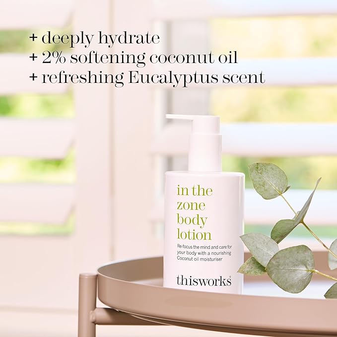 THISWORKS In The Zone Body Lotion, Natural Therapeutic Lotion, 300ml, 10.1 fl. oz-Velvo Beauty