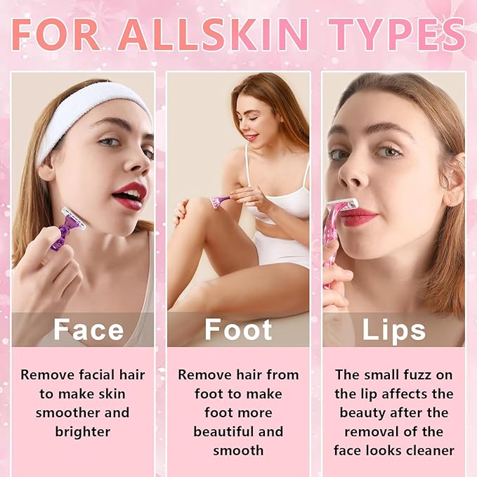 Hair identifier Spray for Face Shaving, Skin Body Hair Identifying Spray With Razors, Moisturizing and Skin Care Dermaplaner Spray, Women Dermaplaning Tool for Face-Velvo Beauty