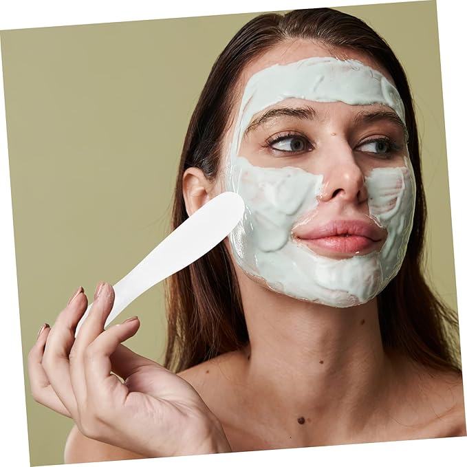Beaupretty 10pcs Tool Stick White Makeup Silicone Makeup Spatula Mini Silicone Spatula Silicone Stirring Tools Spatulas Cosmetic Long Spatula Barber Film Stick Face-Velvo Beauty