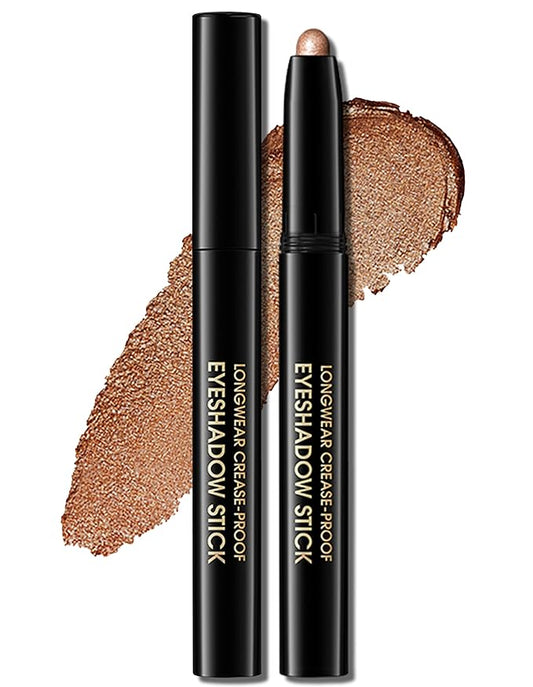 Erinde Waterproof Eyeshadow Stick, Cream Eye Shadow Stick, Long-Lasting, Crease-Proof, Cream to Powder Buildable & Blendable Eye Shadow Pencils Crayon, Vegan & Cruelty-Free, 01 Caramel-Velvo Beauty