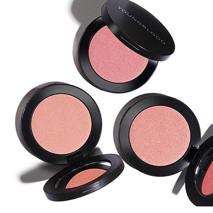 Youngblood Clean Luxury Cosmetics Pressed Mineral Blush, Blossom | Powder Cheeks Compact Pink Minerals Skin Brush Natural Matte Glow Rose Peach Complexion Sensitive | Cruelty Free, Paraben Free-Velvo Beauty