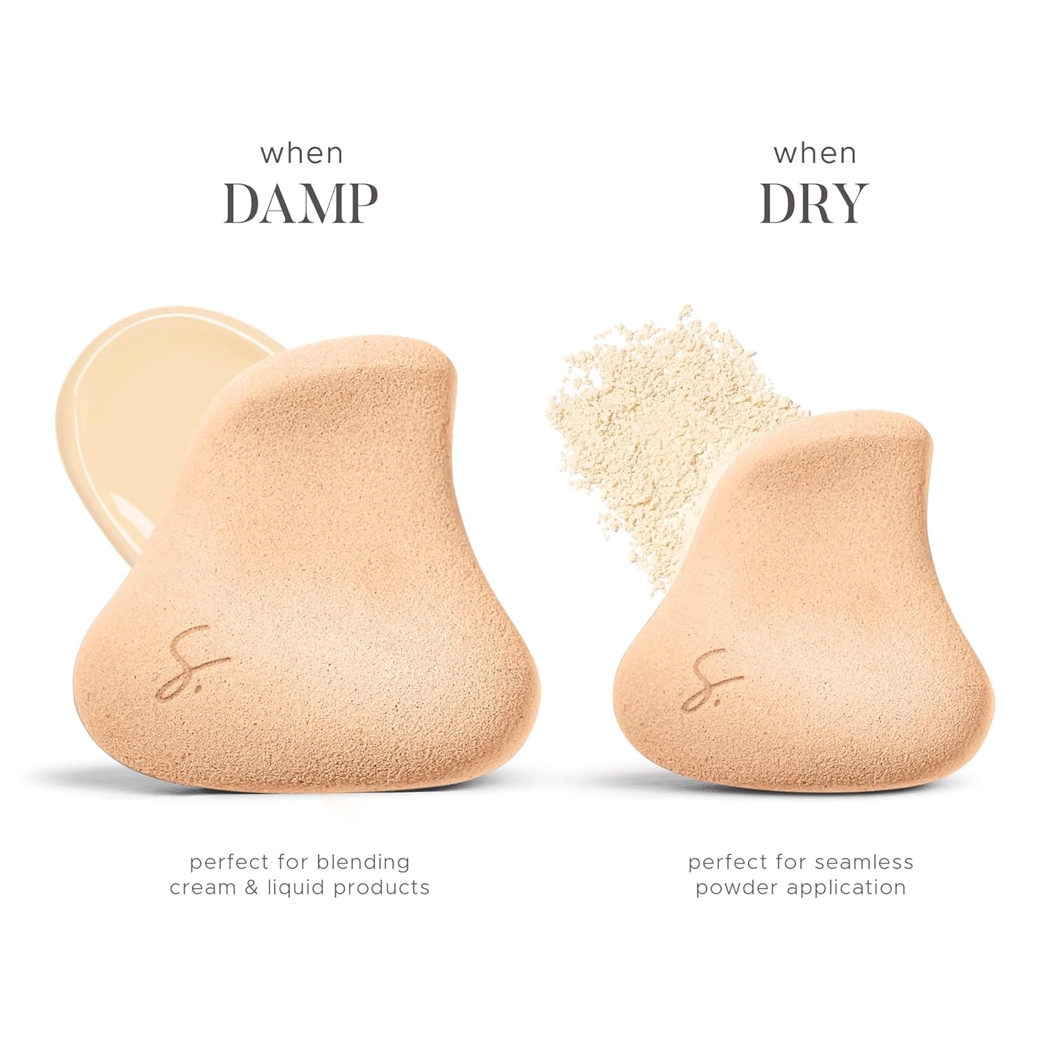Original Beauty Blender Makeup Sponge Applicator for Powder, Cream & Liquid, Beauty Tools Puff, Streak Free Application, Vegan, Cruelty Free Made in USA, Peach (3 Pieces)-Velvo Beauty
