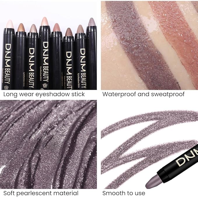 evpct 2Pcs Cream Eyeshadow Sticks Set for Eyes Waterproof, Smoky AmethystShimmer Matte Eye shadow Stick Pencil Pen Bulk sombras en crema para ojos 24+24-Velvo Beauty