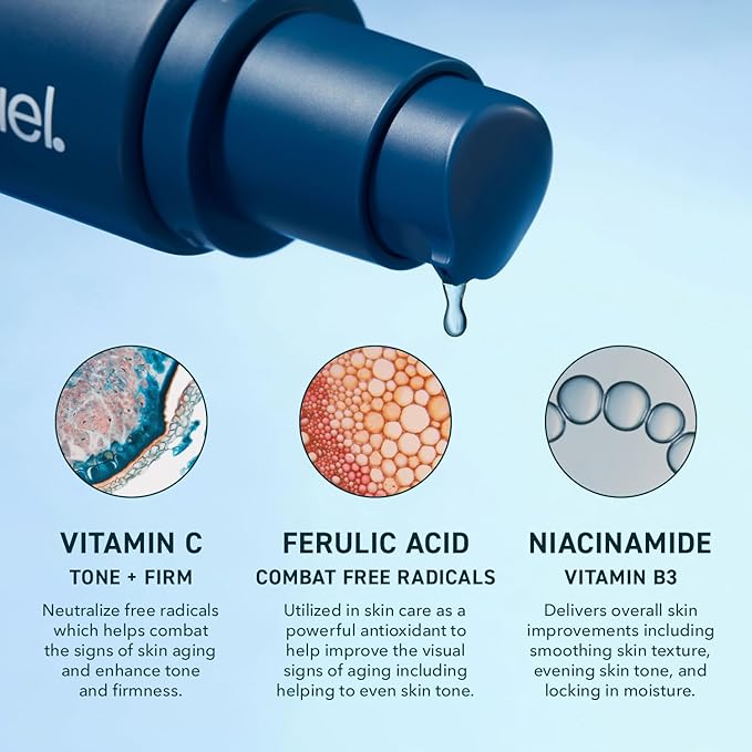 Skin Lucent-C, Vitamin C Serum for Face. Professional Facial L-Ascorbic Acid, Ferulic Acid Formula with Niacinamide. Clinical Skincare for Luminous Firm Skin. 1oz Pump-Velvo Beauty